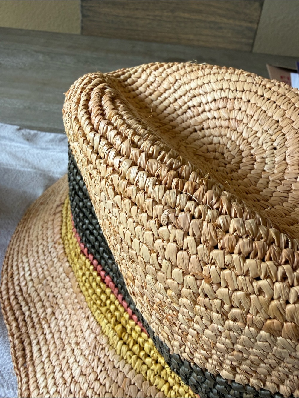Vintage J. Crew Raffia Straw Hat - Picture 2 of 5